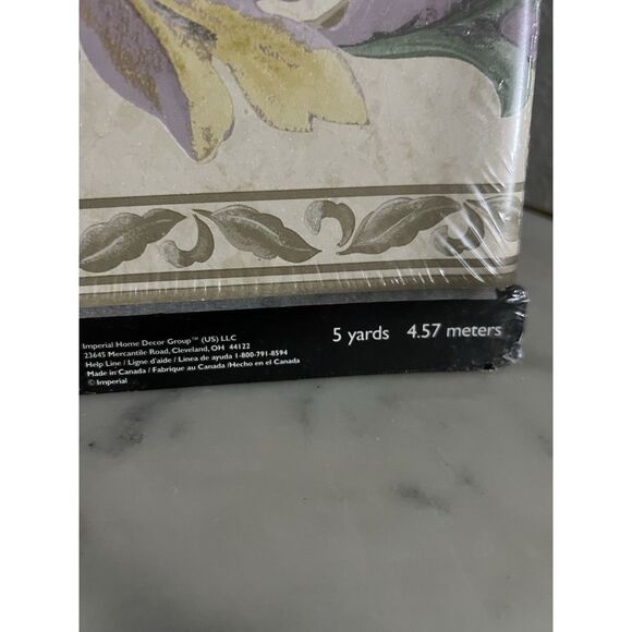 Imperial Decorative Wall Border Self Stick #KWL2016 Purple Gold Green New 1 Pkg - Picture 2 of 3